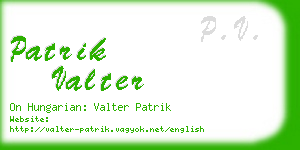 patrik valter business card